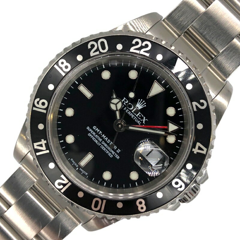 ロレックス ROLEX GMTマスター2 A番 16710 ブラック ステンレススチール 自動巻き メンズ 腕時計【中古】