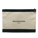 バレンシアガ BALENCIAGA ネイビークリップ 373840 キャンバス メンズ クラッチバッグ【中古】