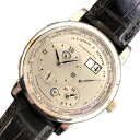 ランゲ&ゾーネ A.LANGE&SOHNE ランゲ1・タイムゾーン 116.025 シルバー Pt950プラチナ Pt950/革ベルト/純正バックル 手巻き メ...