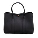 エルメス HERMES ガーデンパーティTPM W刻印 ブラック×シルバー金具 ネゴンダ レディース トートバッグ【中古】