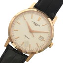 ロンジン LONGINES ヘリテージL990 39mm 世界1000本限定 L2.719.8.12.2 ホワイト K18PG/革ベルト 自動巻き メンズ 腕時計【中古】