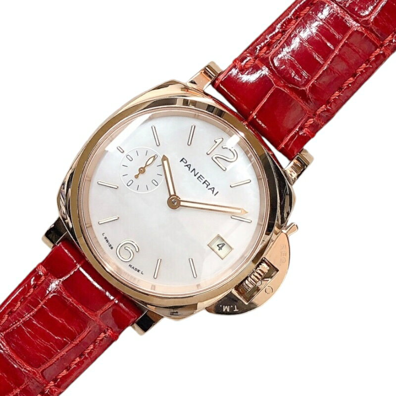 パネライ PANERAI ルミノール ドゥエ ゴールドテック マドレペルラ ホワイトシェル PAM0 ...