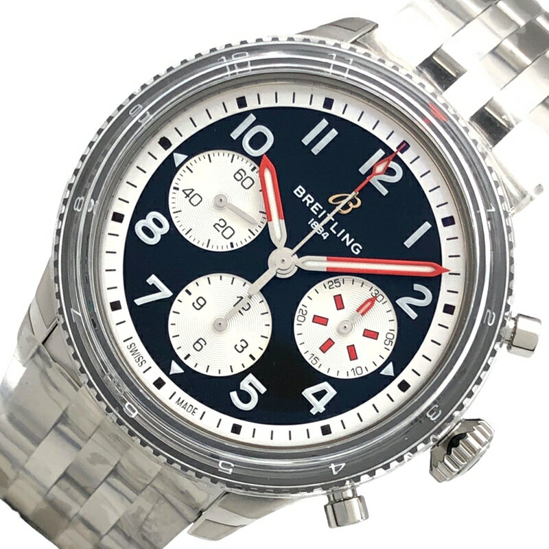 ブライトリング BREITLING クラシック アヴィクロノグラフ42 モスキート Y23380 ブラック SS メンズ 腕時計【中古】