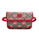 グッチ GUCCI アップルウェストバッグ 625233 レッド×ベージュ GGアップル レディース ウエストバッグ【中古】