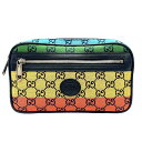 グッチ GUCCI GGキャンバス ウエストバッグ 658657 マルチカラー シルバー金具 GGキャンバス ユニセックス ウエストバッグ【中古】