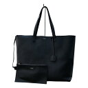 サンローラン SAINT LAURENT ボールドイースト ウエストトート 683655 ブラック シルバー金具 カーフ ユニセックス トートバッグ【中古】