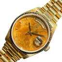ロレックス ROLEX デイデイト36 ウォールナット 18038 K18イエローゴールド メンズ 腕時計【中古】