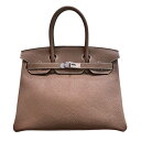 エルメス HERMES バーキン30 U刻印 エトゥープ×シルバー金具 トゴ レディース ハンドバッグ【中古】(4)