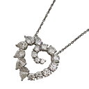 ハリーウィンストン HARRY WINSTON オープンクラスターハートネックレス pt950 ジュエリー【中古】