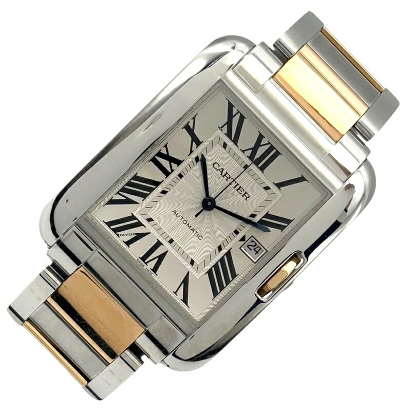 カルティエ Cartier タンクアングレーズXL W5310006 シルバー PG/SS メンズ 腕時計【中古】