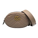 グッチ GUCCI GGマーモントボディバッグ 476474 ピンクベージュ レザー レディース ボディバッグ【中古】