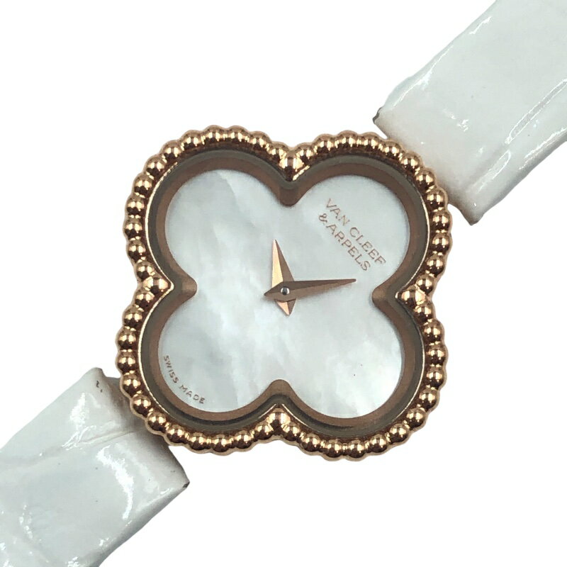 ヴァンクリーフ&アーペル Van Cleef & Arpels スウィート アルハンブラ ホワイトシェル VCAR08SF00 K18PG レディース 腕時計【中古】
