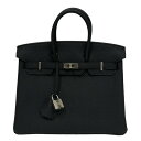 エルメス HERMES バーキン25 U刻 ブラック シルバー金具 トゴ レディース ハンドバッグ【中古】
