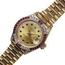 ロレックス ROLEX デイトジャスト 69038LR K18イエローゴールド レディース 腕時計【中古】