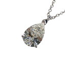 ティファニー TIFFANY&CO ティアドロップネックレス Pt950プラチナ ダイヤモンド ジュエリー【中古】