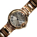 カルティエ Cartier バロンブルー SM W69002Z2 K18ピンクゴールド レディース 腕時計【中古】