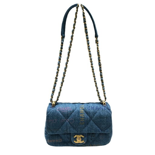 シャネル CHANEL ミニマトラッセスモールフラップ AS3134 デニム ゴールド金具 デニム レディース ショルダーバッグ【中古】 シャネル CHANEL ミニマトラッセスモールフラップ AS3134 デニム ゴールド金具 デニム レディース ショルダーバッグ【中古】
