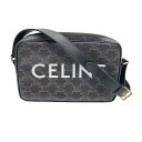 セリーヌ CELINE ミディアム メッセンジャーバッグ 194502 ブラック×GD金具 トリオンフキャンバス ユニセックス ショルダーバッグ【中古】