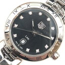 タグ・ホイヤー TAG HEUER リンク WAT1410 ブラック SS レディース 腕時計【中古】