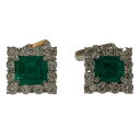 エメラルド カフス pt900 ジュエリー【中古】