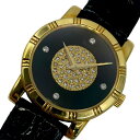 ピアジェ PIAGET ダンサー 90463 ブラック K18YG/革ベルト レディース 腕時計【中古】