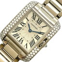 カルティエ Cartier タンクアングレーズ SM WT100008 K18WG レディース 腕時計【中古】