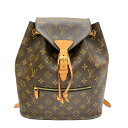 ルイ・ヴィトン LOUIS VUITTON モンスリー M43431 ブラウン モノグラム・キャンバス/レザー レディース リュック バックパック【中古】