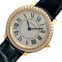 カルティエ Cartier ロンド ルイ カルティエ WJRN0009 K18ピンクゴールド レザーベルト レディース 腕時計【中古】