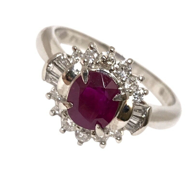 【中古】ルビーリングPt850/ル...