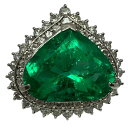エメラルドリング pt900 エメラルド ジュエリー【中古】