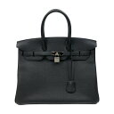 エルメス HERMES バーキン35 B刻 ブラック シルバー金具 トゴ レディース ハンドバッグ【中古】