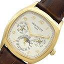 パテック・フィリップ PATEK PHILIPPE グランド コンプリケーション パーペチュアルカレンダー 5940J-001 シルバー K18YG/革ベルト(...