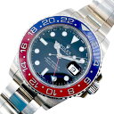 ロレックス ROLEX GMTマスター2 オイスターブレス 116719BLRO ブルー レッド K18ホワイトゴールド メンズ 腕時計【中古】