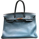エルメス HERMES バーキン35 □K刻 ブルージーン シルバー金具 トリヨン レディース ハンドバッグ【中古】(4)