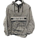 クリスチャン・ディオール Christian Dior BEE刺繍アノラックパーカー 017C10A2856 ホワイト×千鳥格 ポリエステル メンズ パーカー【...