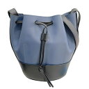 ロエベ LOEWE バルーンバッグ ネイビー レザー レディース ショルダーバッグ【中古】