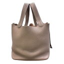 エルメス HERMES ピコタンロックMM Y刻印 エトゥープ/シルバー金具 トリヨン レディース ハンドバッグ【中古】