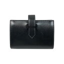 エルメス HERMES ベアンミニ B刻 ブラック ブラック金具 ボックスカーフ レディース カードケース【中古】