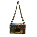 グッチ GUCCI パドロックチェーンショルダー 409487 ブラウン ゴールド金具 GGフローラ レディース ショルダーバッグ【中古】