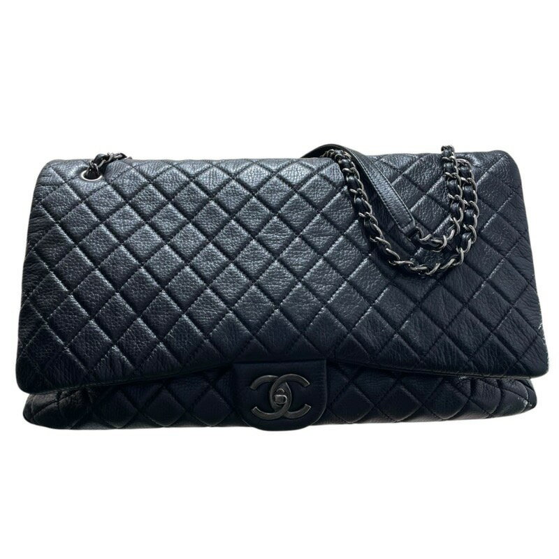 シャネル CHANEL ジャンボマトラッセ ブラック SV金具 レザー ユニセックス ショルダーバッグ【中古】