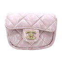 シャネル CHANEL マトラッセブレスポーチ ピンク GD金具 レザー レディース ポーチ【中古】
