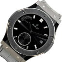 ウブロ HUBLOT クラシック・フュージョン パワーリザーブ8デイズ オールブラック 516.CM.1440.LR チタン×セラミック 手巻き メンズ 腕時計【中古】