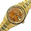 ロレックス ROLEX デイデイト ウォールナット 19018 K18イエローゴールド クオーツ メンズ 腕時計【中古】