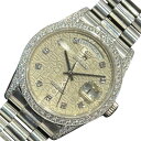 ロレックス ROLEX デイデイト ホリコン 18389G 750WG・ダイヤ 自動巻き メンズ 腕時計【中古】
