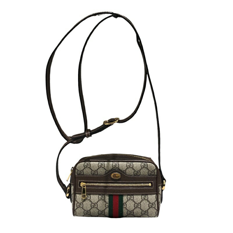 グッチ GUCCI オフィディアミニショルダーバッグ 735591 ブラウン GGスプリームキャンバス レディース ショルダーバッグ【中古】