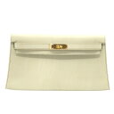 エルメス HERMES ケリーエラン □D刻 ベージュ GD金具 ボックスネパール レディース クラッチバッグ【中古】