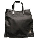 【★エントリーでP10倍★8/4〜8/11まで】プラダ PRADA ナイロンショッピングバッグ 2VG905 ブラック シルバー金具 ナイロン レディース トートバッグ【中古】(4)