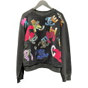 シャネル CHANEL メタリックロゴスウェットシャツ P72996 ブラック コットン レディース スウェット【中古】