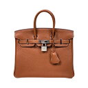 エルメス HERMES バーキン25 Y刻 ゴールド シルバー金具 トゴ レディース ハンドバッグ【中古】