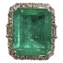 エメラルドリング #12.5 エメラルド17.3ct Pt900/エメラルド/ダイヤモンド エメラルド ジュエリー【中古】